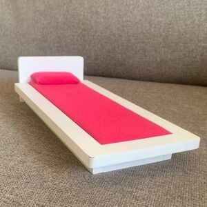KidKraft Wooden with Felt Doll Dollhouse Platform Bed Furniture